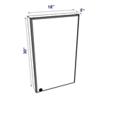 Smoky-Grey Vanity Wall Cabinet Medicine Cabinet  18" - 36" Wide