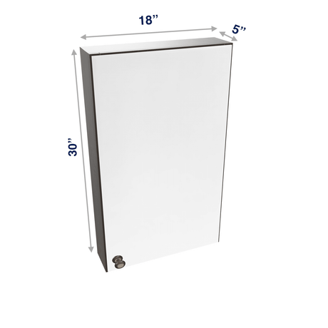 Smoky-Grey Vanity Wall Cabinet Medicine Cabinet  18" - 36" Wide