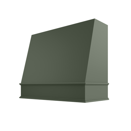 Shaker Ivy Hood WIL 1V Wilmington Angled Classic Moulding Smooth Wood