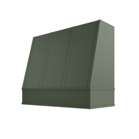 Shaker Ivy Hood WIL 2V Wilmington Angled Flat Moulding Strapped Wood