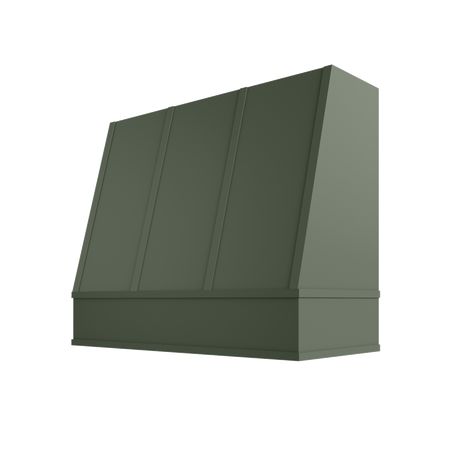 Shaker Ivy Hood WIL 2V Wilmington Angled Flat Moulding Strapped Wood