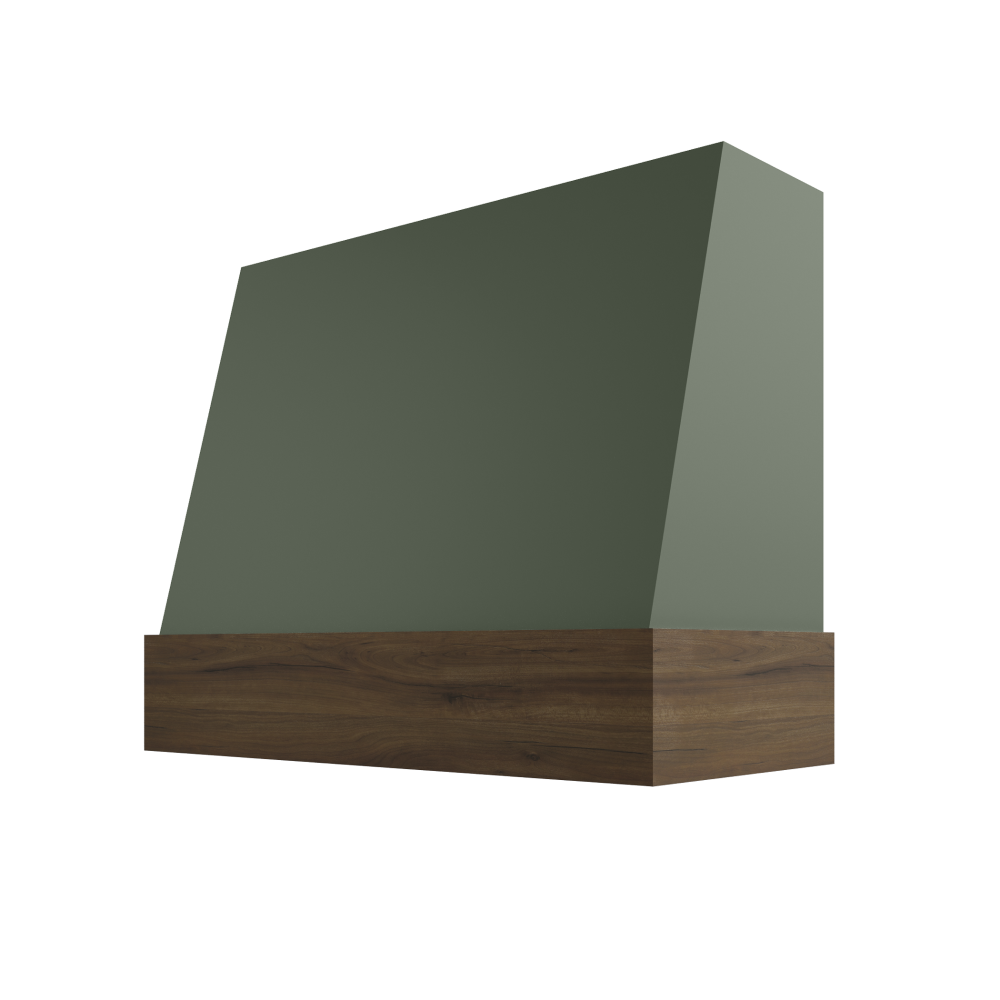 Shaker Ivy Hood WIL 3V Wilmington Angled Walnut Band Smooth Wood