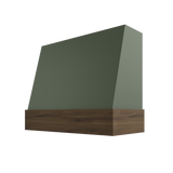 Shaker Ivy Hood WIL 3V Wilmington Angled Walnut Band Smooth Wood