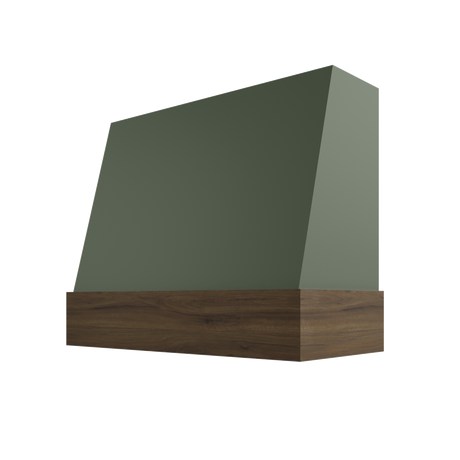 Shaker Ivy Hood WIL 3V Wilmington Angled Walnut Band Smooth Wood