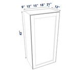 Smoky-Grey Assembled Wall Cabinet 1 Door 42" High
