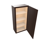 Espresso Assembled Wall Cabinet 1 Door 42" High