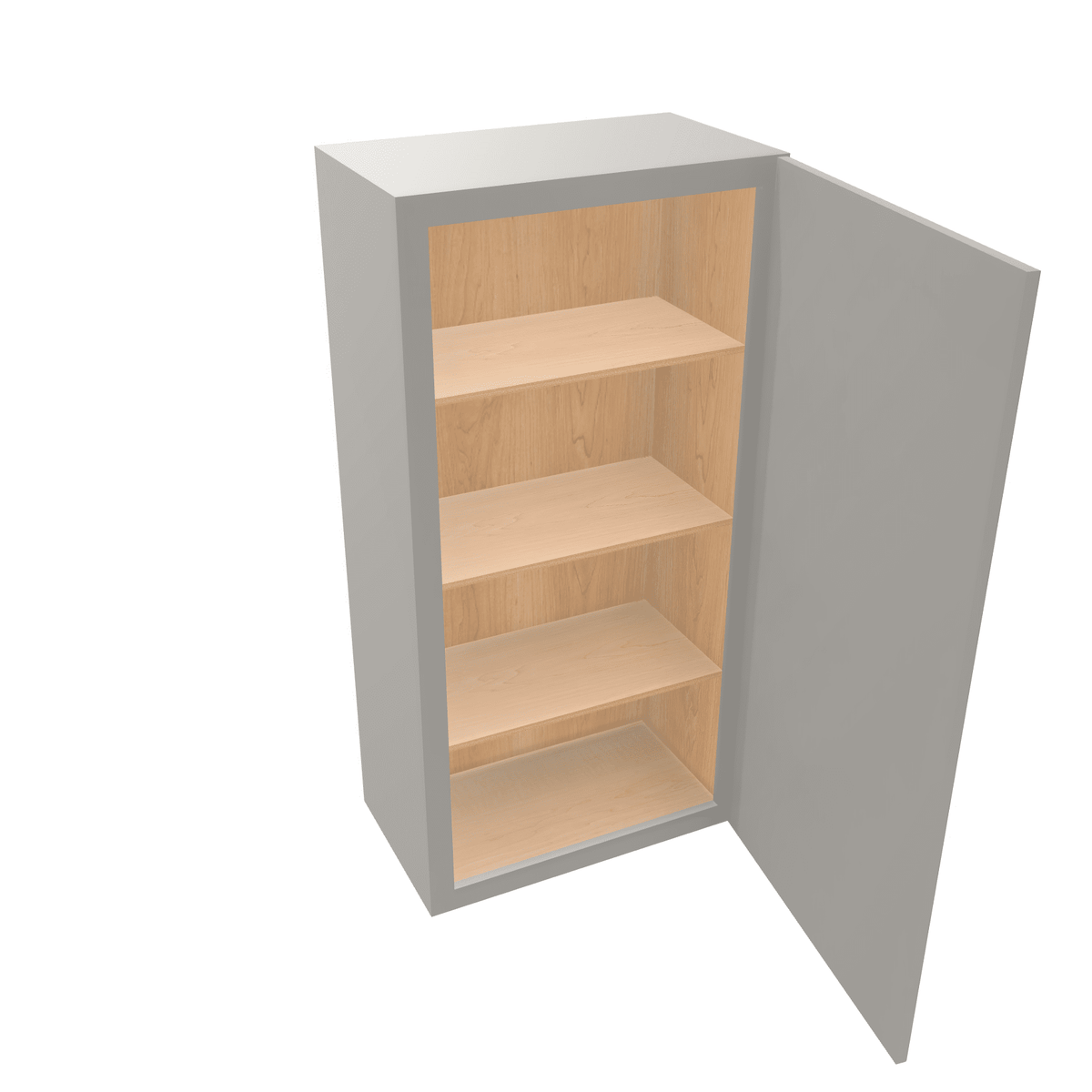 Misty-Grey Assembled Wall Cabinet 1 Door 42" High