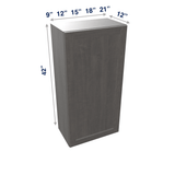 Smoky-Grey Assembled Wall Cabinet 1 Door 42" High