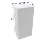 Luxor-White Assembled Wall Cabinet 1 Door 42" High