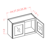 Wall Cabinet 12" High Stacker Wall 2 Door
