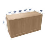 Harvest Assembled Wall Cabinet Abridged 15" High 2 Door