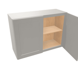 Misty-Grey Assembled Wall Cabinet Abridged Deep 15"