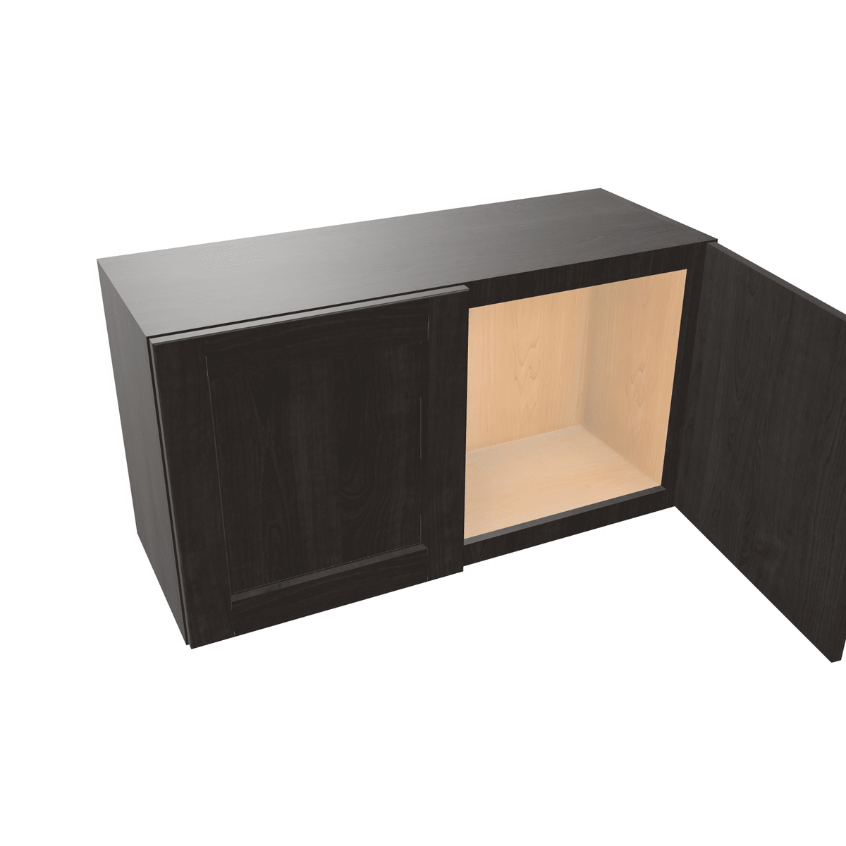 Smoky-Grey Assembled Wall Cabinet Abridged 15" High 2 Door