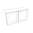 Smoky-Grey Assembled Wall Cabinet Abridged 18" High 2 Door
