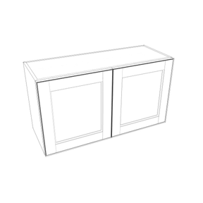 Smoky-Grey Assembled Wall Cabinet Abridged 18" High 2 Door