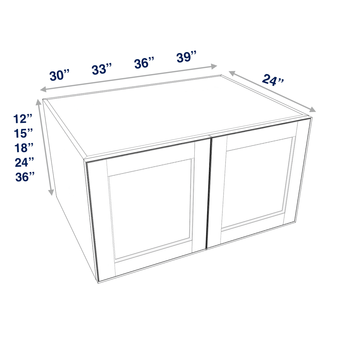 Smoky-Grey Assembled Wall Cabinet Abridged Deep Refrigerator 24"