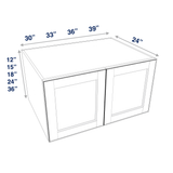 Smoky-Grey Assembled Wall Cabinet Abridged Deep Refrigerator 24"