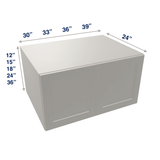 Misty-Grey Assembled Wall Cabinet Abridged Deep Refrigerator 24"