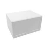 Luxor-White Assembled Wall Cabinet Abridged Deep Refrigerator 24"