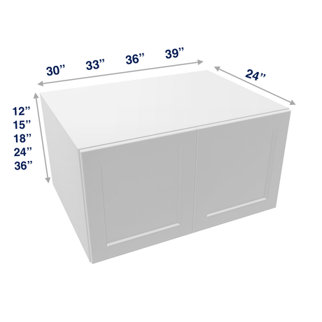 Luxor-White Assembled Wall Cabinet Abridged Deep Refrigerator 24"