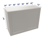 Misty-Grey Assembled Wall Cabinet Abridged 24" High 2 Door
