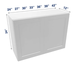 Luxor-White Assembled Wall Cabinet Abridged 24" High 2 Door