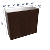 Espresso Assembled Wall Cabinet 2 Door 30" High