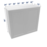Luxor-White Assembled Wall Cabinet 2 Door 30" High