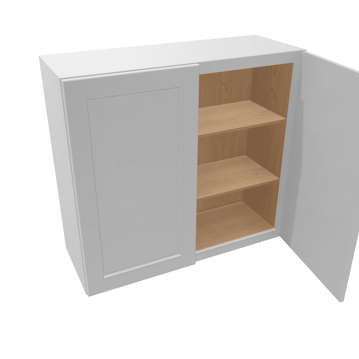 Luxor-White Assembled Wall Cabinet 2 Door 30" High