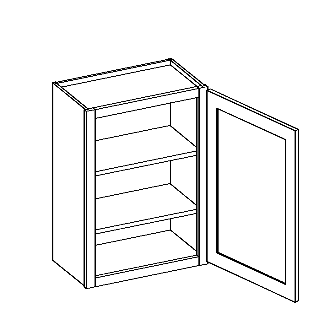 Wall Cabinet 36" High 1 Door