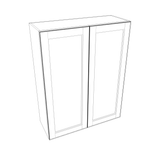 Smoky-Grey Assembled Wall Cabinet 2 Door 42" High