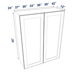 Smoky-Grey Assembled Wall Cabinet 2 Door 42" High
