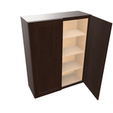 Espresso Assembled Wall Cabinet 2 Door 42" High