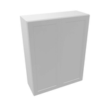 Luxor-White Assembled Wall Cabinet 2 Door 42" High