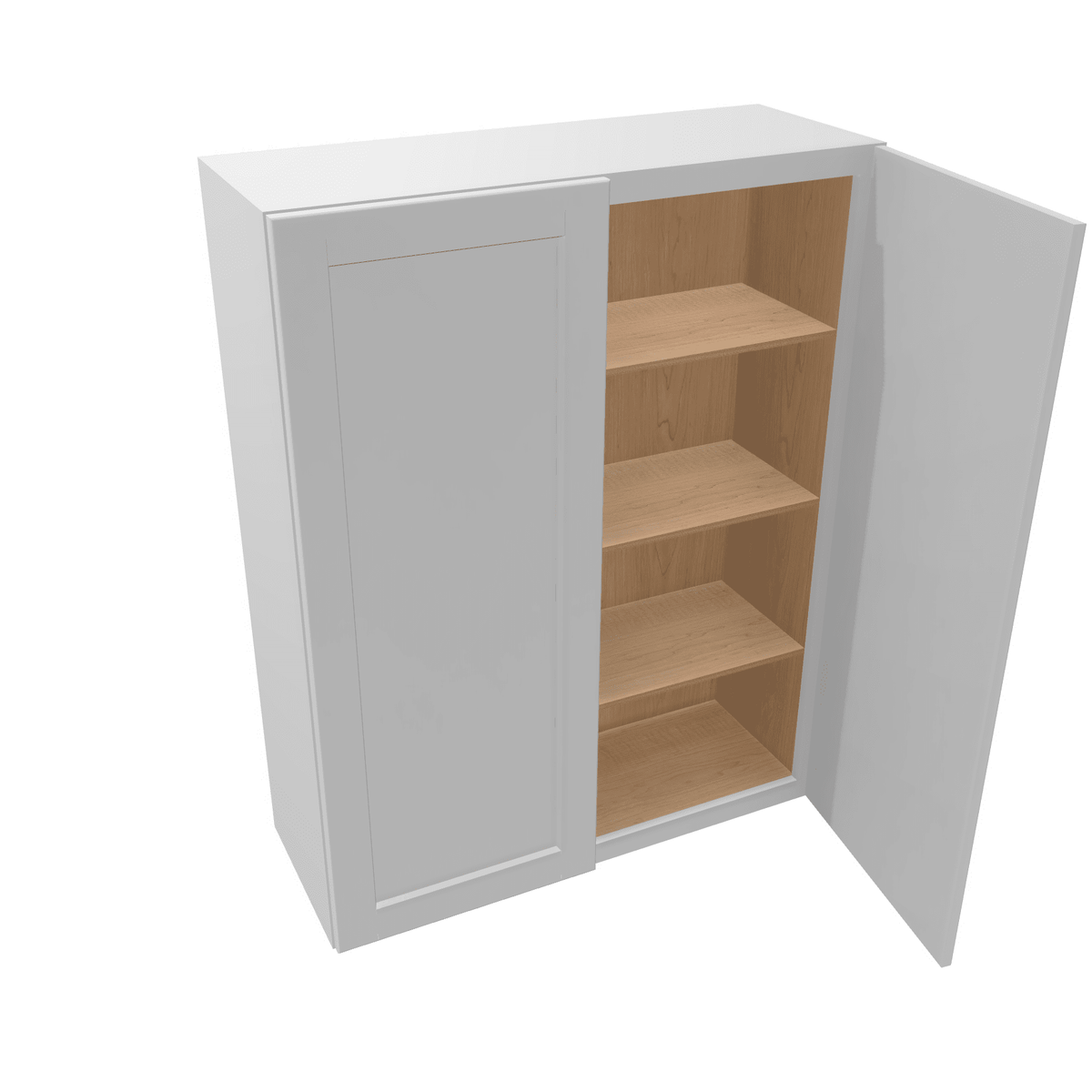 Luxor-White Assembled Wall Cabinet 2 Door 42" High