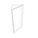 Smoky-Grey Assembled Wall Cabinet Angle 1 Door