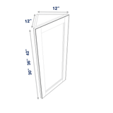 Smoky-Grey Assembled Wall Cabinet Angle 1 Door