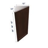 Espresso Assembled Wall Cabinet Angle 1 Door