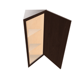 Espresso Assembled Wall Cabinet Angle 1 Door
