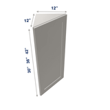 Misty-Grey Assembled Wall Cabinet Angle 1 Door