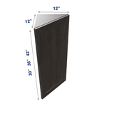 Smoky-Grey Assembled Wall Cabinet Angle 1 Door
