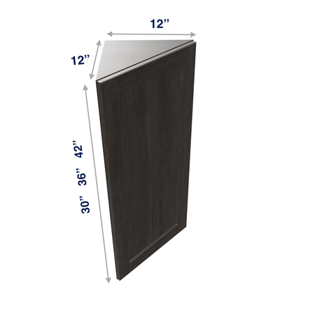Smoky-Grey Assembled Wall Cabinet Angle 1 Door