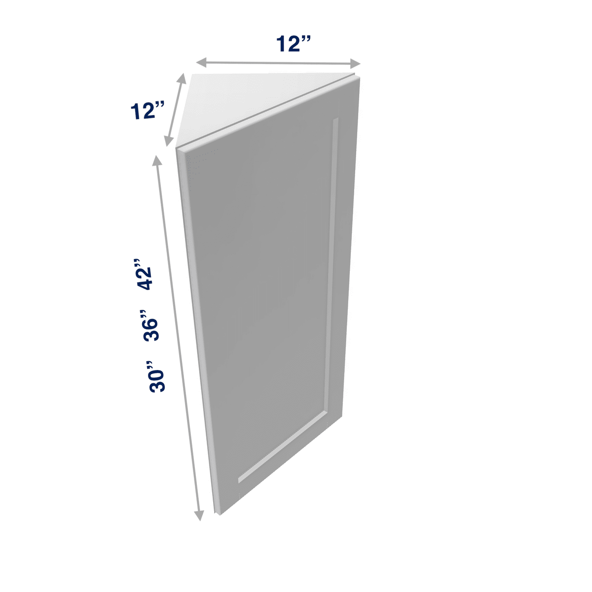 Luxor-White Assembled Wall Cabinet Angle 1 Door