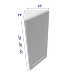 Luxor-White Assembled Wall Cabinet Angle 1 Door