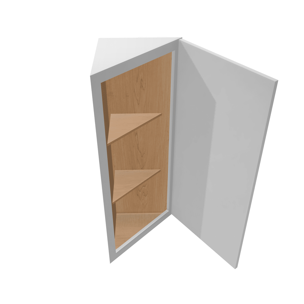 Luxor-White Assembled Wall Cabinet Angle 1 Door