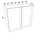 Smoky-Grey Assembled Wall Cabinet 2 Door 30" High