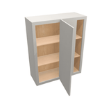 Misty-Grey Assembled Wall Cabinet Corner Blind:  30" High 1 or 2 Door