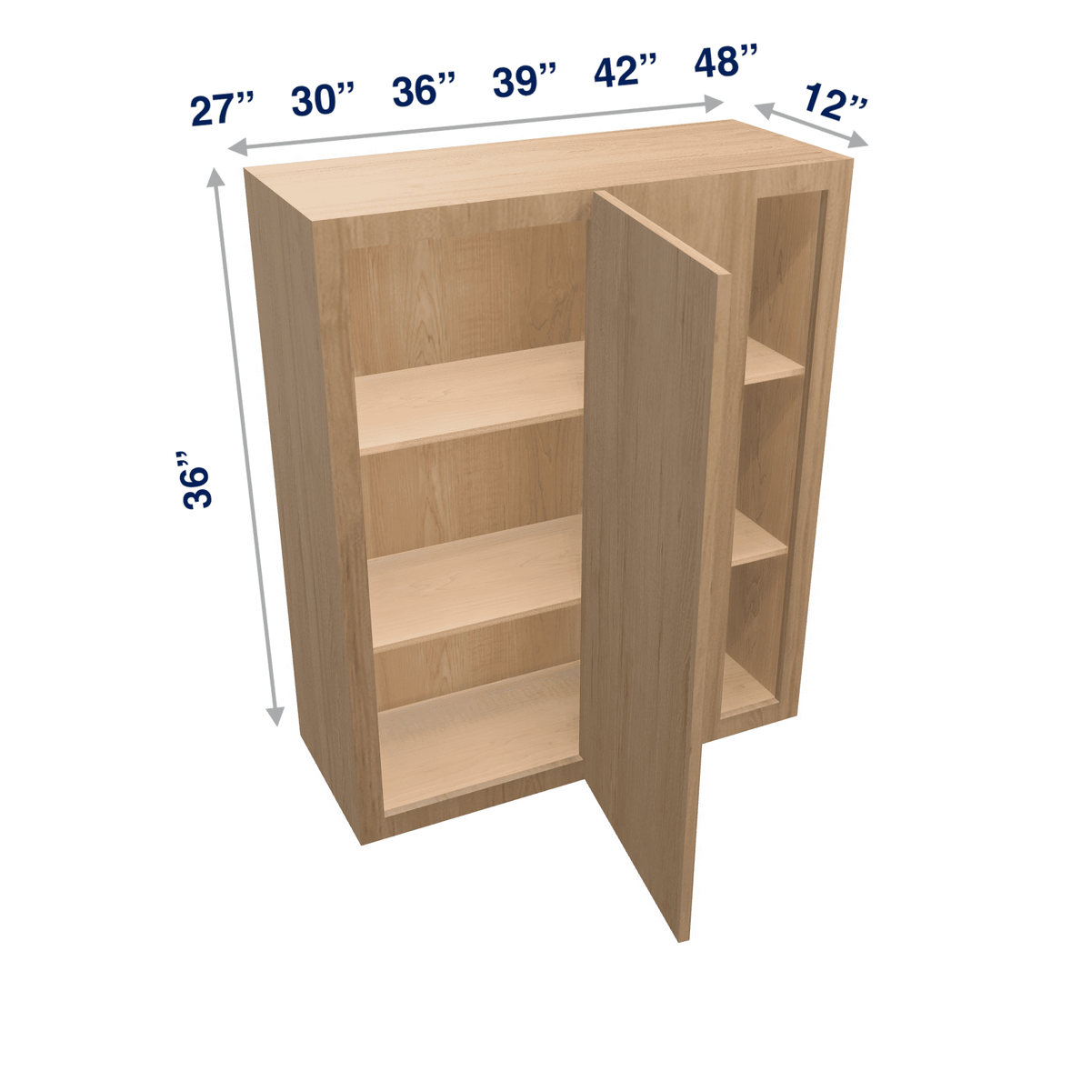 Harvest Assembled Wall Cabinet Corner Blind:  36" High 1 or 2 Door