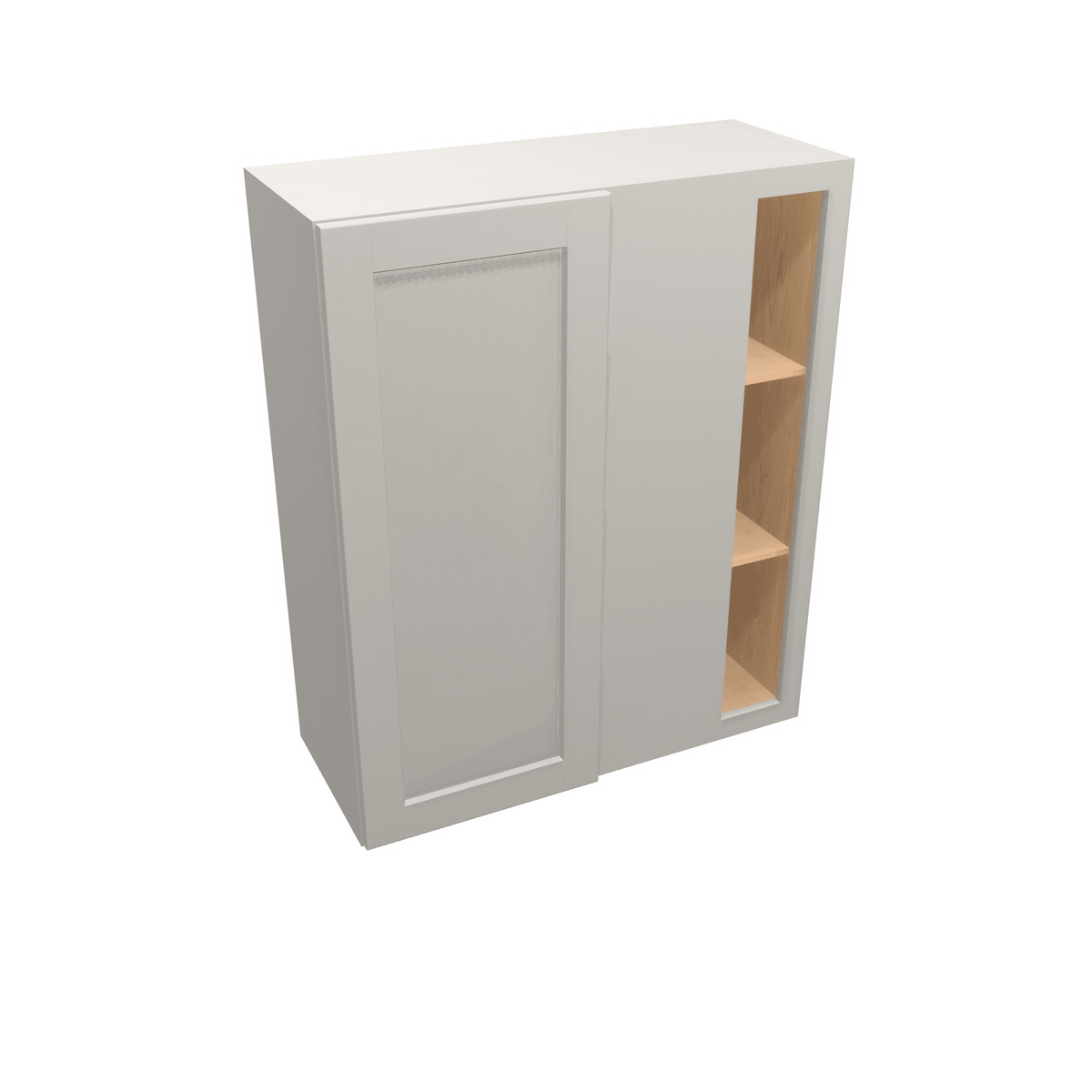 Misty-Grey Assembled Wall Cabinet Corner Blind:  36" High 1 or 2 Door