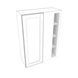 Smoky-Grey Assembled Wall Cabinet Corner Blind:  42" High 1 or 2 Door